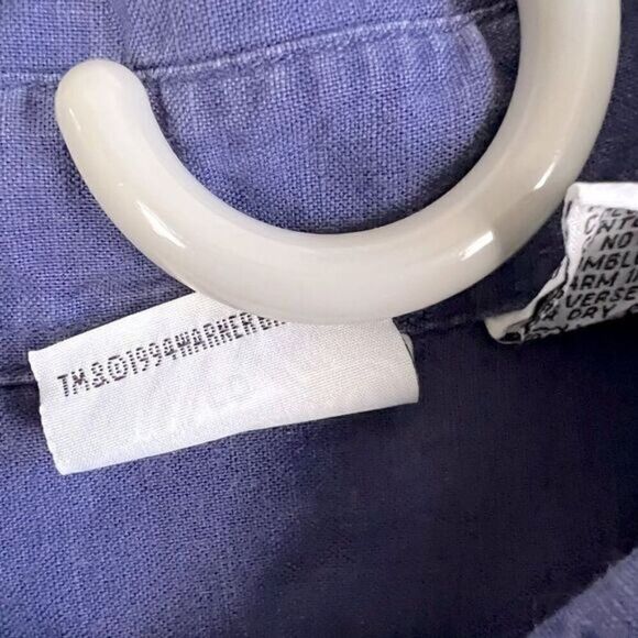 ACME CLOTHING CO. MENS BUTTON DOWN SHORT SLEEVE SHIRT BLUE SIZE XL - Picture 6 of 13